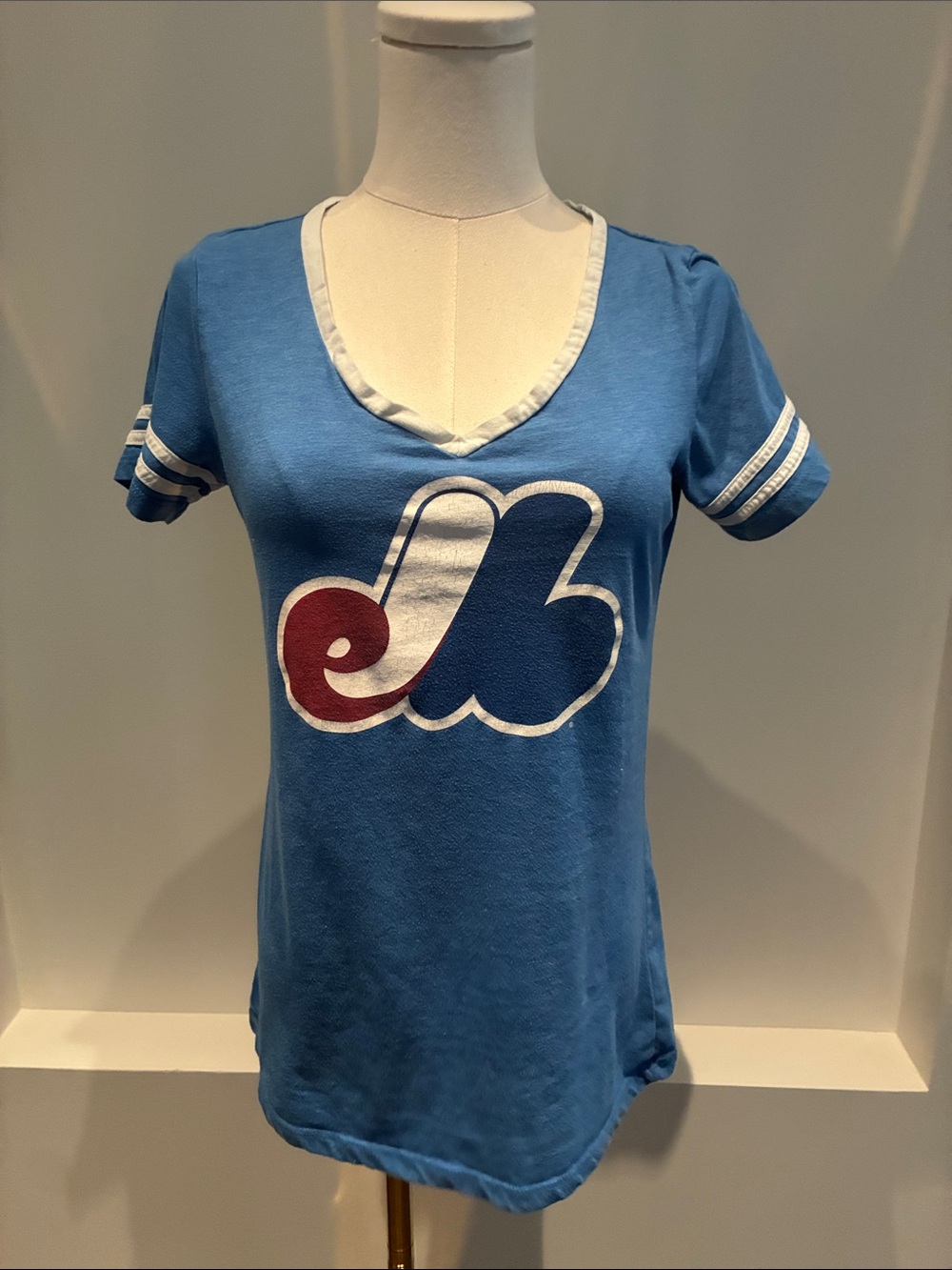 Very vintage Expo Blue Women’s V-Neck Graphic Tee